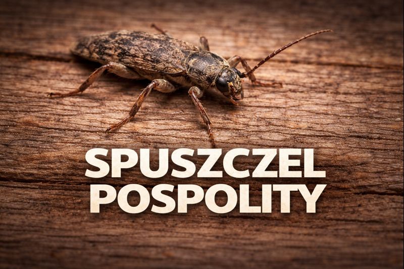 Spuszczel pospolity – owad niszczący drewno, identyfikacja zagrożenia