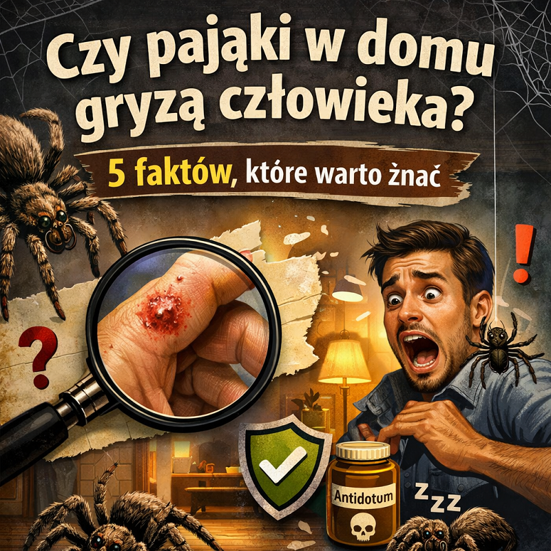 czy pająki w domu gryzą człowieka 