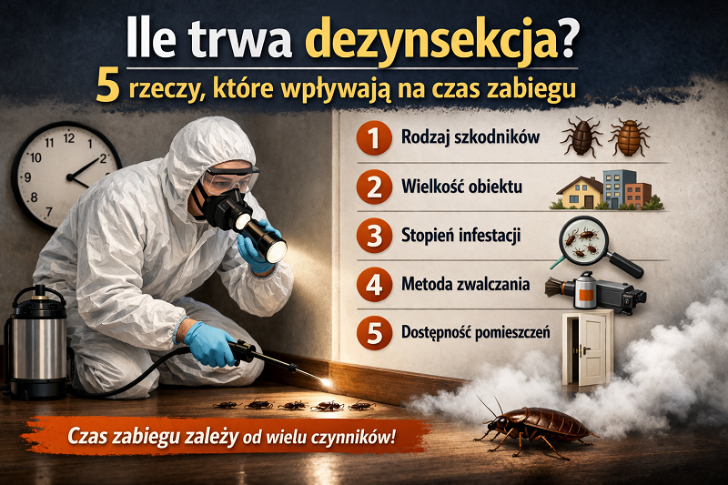 ile trwa dezynsekcja mieszkania czas zabiegu