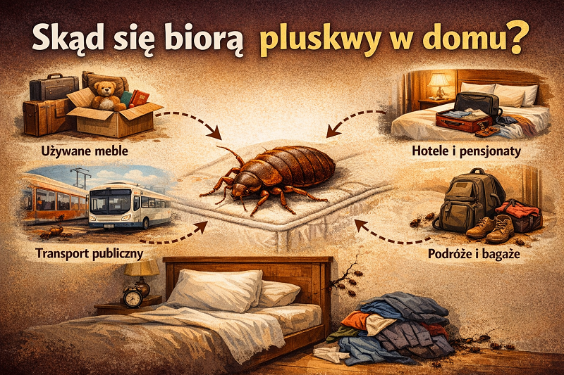 skad sie biora pluskwy w domu
