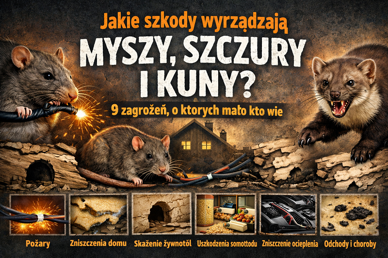 szkody wyrządzane przez gryzonie