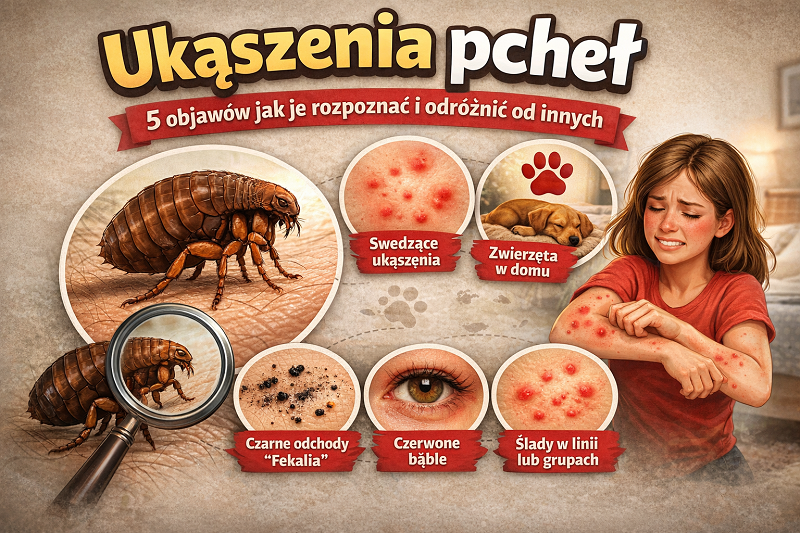 ukąszenia pcheł jak wyglądają objawy pchły ugryzienia
