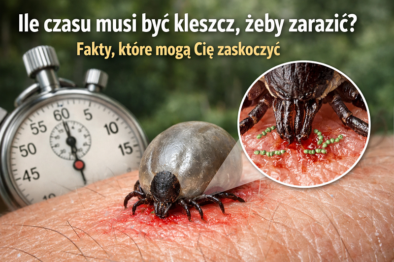 Ile czasu musi być kleszcz, żeby zarazić