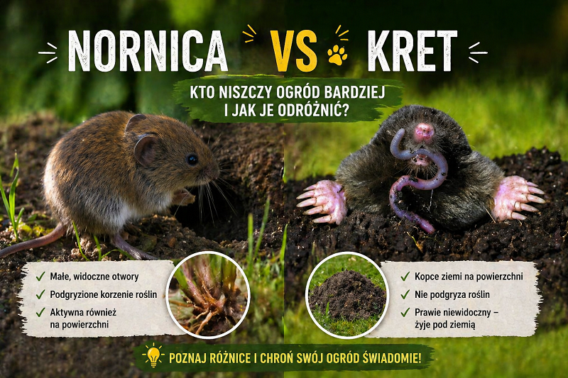 Nornica vs kret