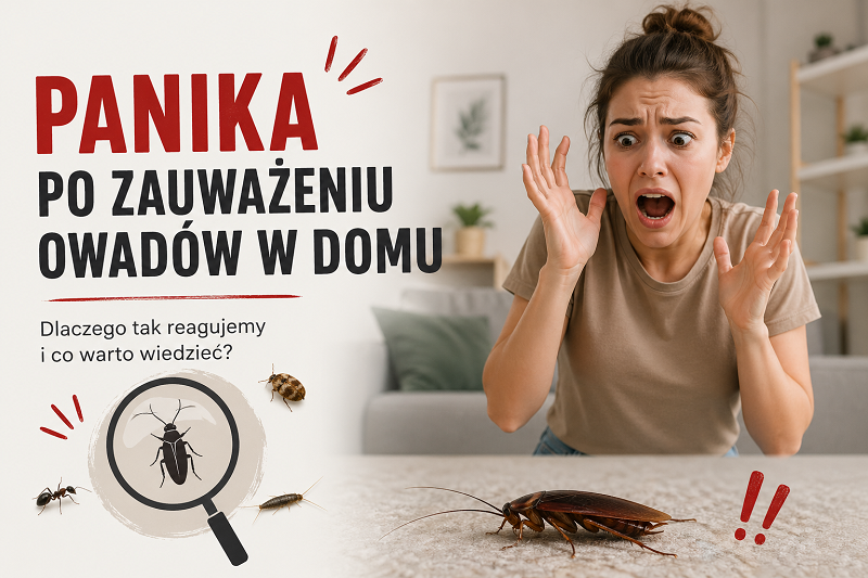 Panika po zauważeniu owadów w domu