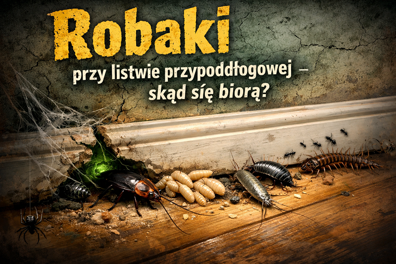 Robaki przy listwie przypodłogowej