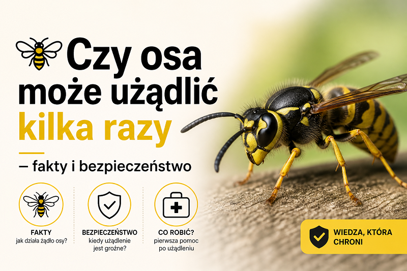 Czy osa może użądlić kilka razy