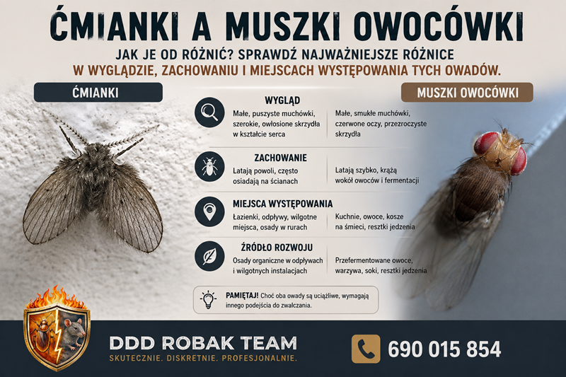 Ćmianki a muszki owocówki – jak je odróżnić