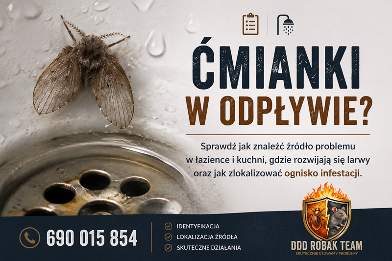 Ćmianki w odpływie – jak znaleźć źródło problemu