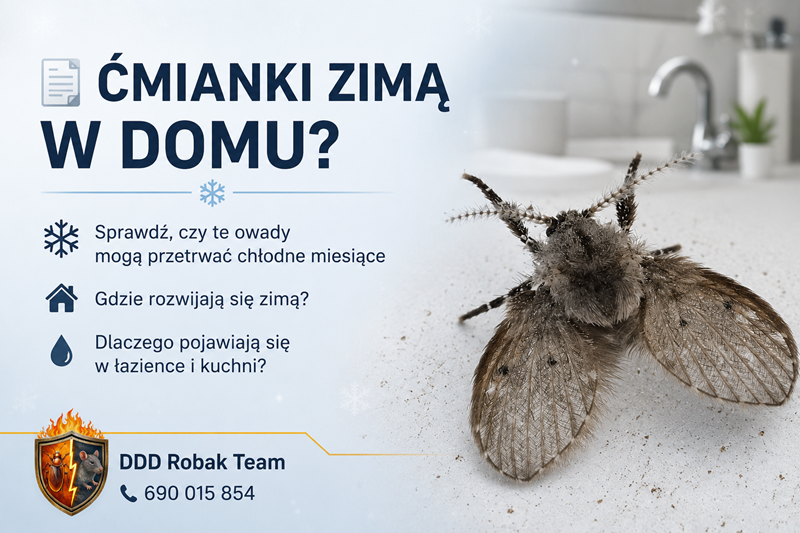 Ćmianki zimą w domu i ich aktywność w okresie zimowym