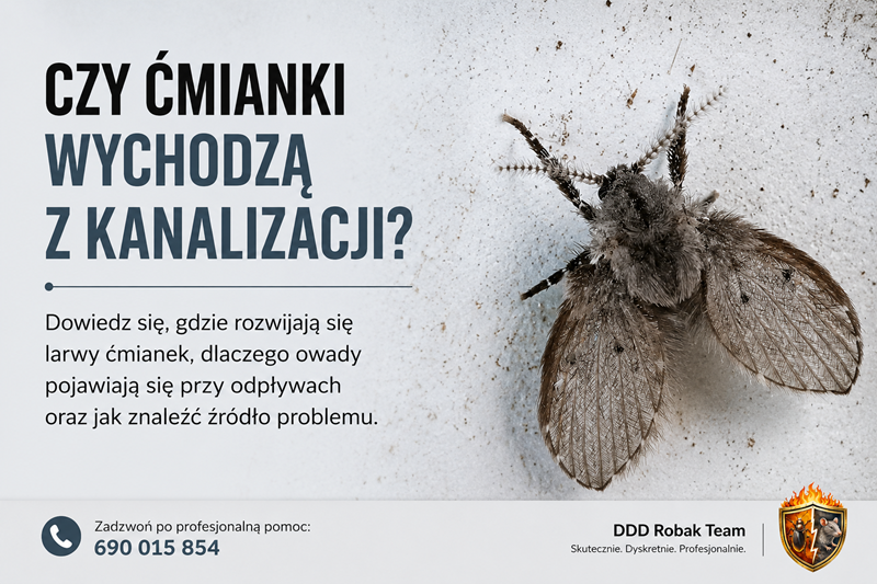 Czy ćmianki wychodzą z kanalizacji i odpływów w domu