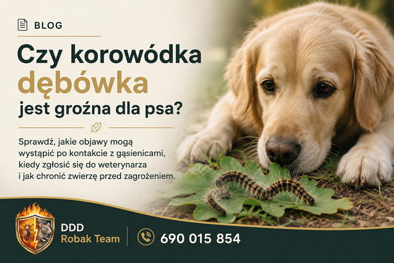 Czy korowódka dębówka jest groźna dla psa