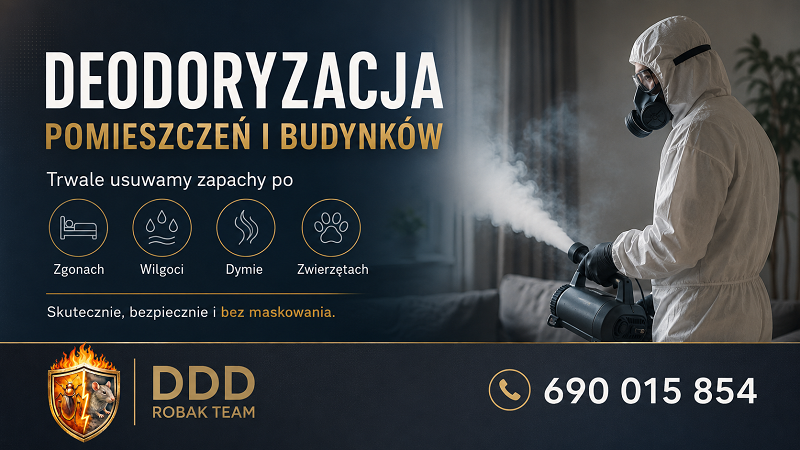 Deodoryzacja pomieszczeń – profesjonalne usuwanie nieprzyjemnych zapachów