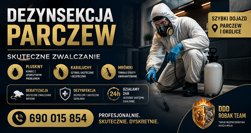 Dezynsekcja Parczew – zwalczanie pluskiew, deratyzacja i dezynfekcja 24h