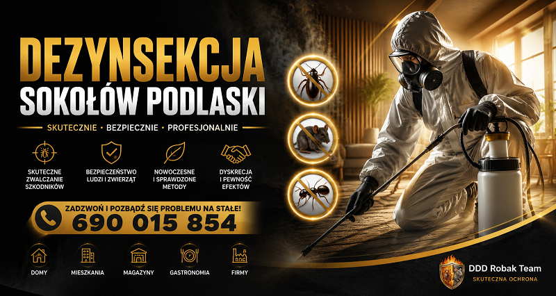 Dezynsekcja Sokołów Podlaski – szybka i skuteczna pomoc 24h