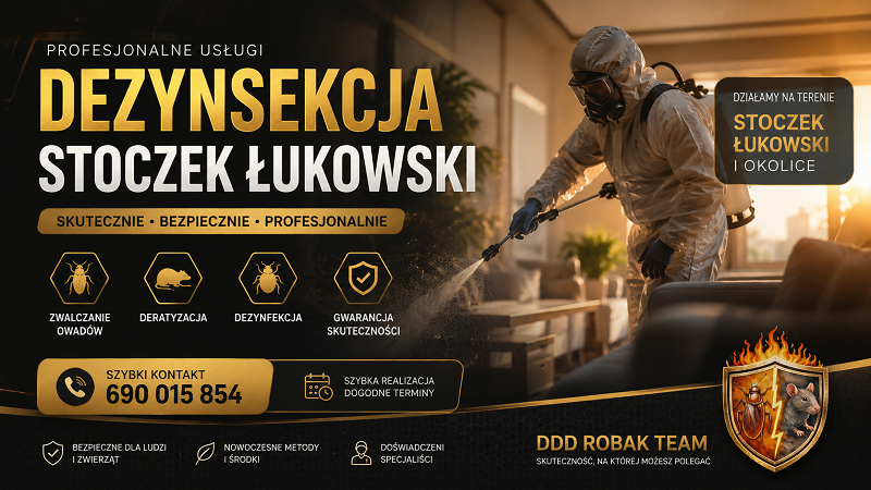 Dezynsekcja, deratyzacja i dezynfekcja – Stoczek Łukowski 24h