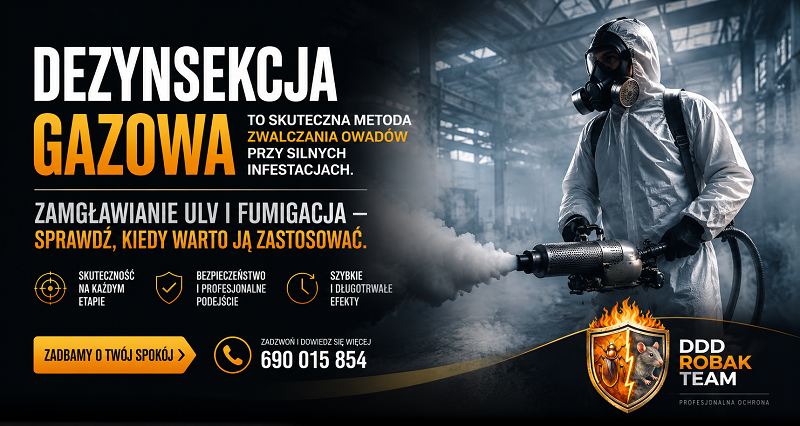 Dezynsekcja gazowa – zamgławianie ULV i fumigacja owadów