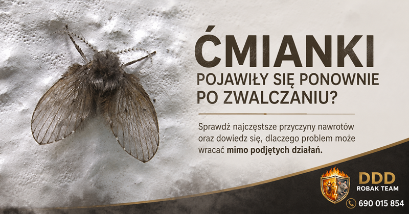 Dlaczego ćmianki wracają po zwalczaniu w łazience i odpływie