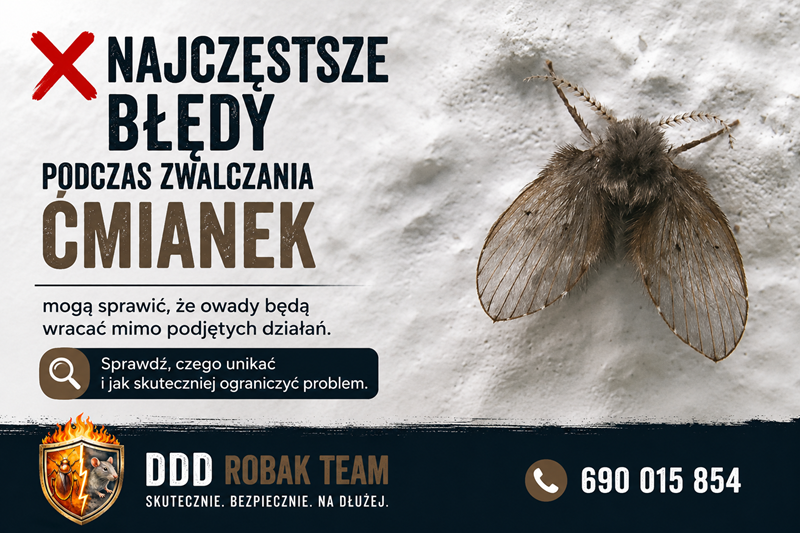 Najczęstsze błędy podczas zwalczania ćmianek w łazience