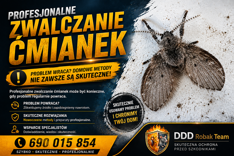 Profesjonalne zwalczanie ćmianek przez specjalistę DDD w domu