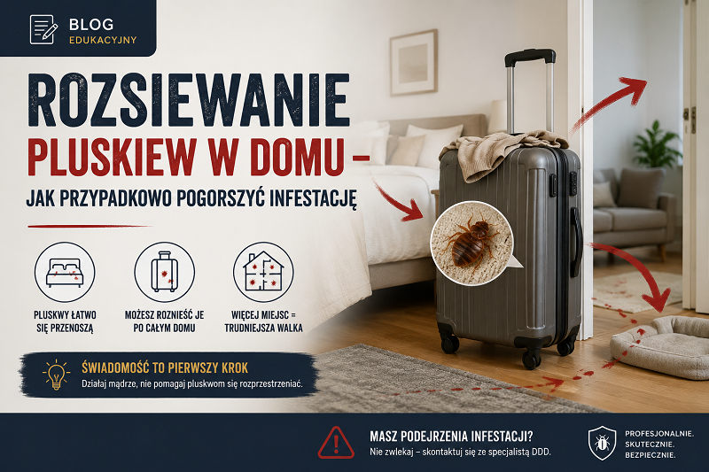 Rozsiewanie pluskiew w domu