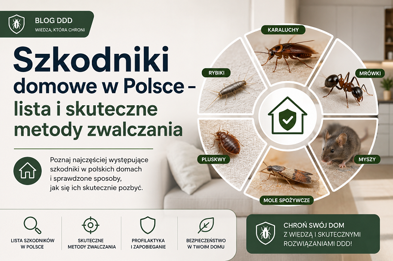 Szkodniki domowe w Polsce – lista i skuteczne metody zwalczania