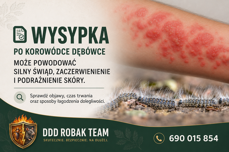 Wysypka po korowódce dębówce