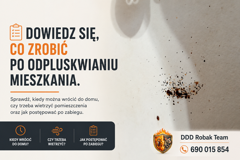 Co zrobić po odpluskwianiu mieszkania