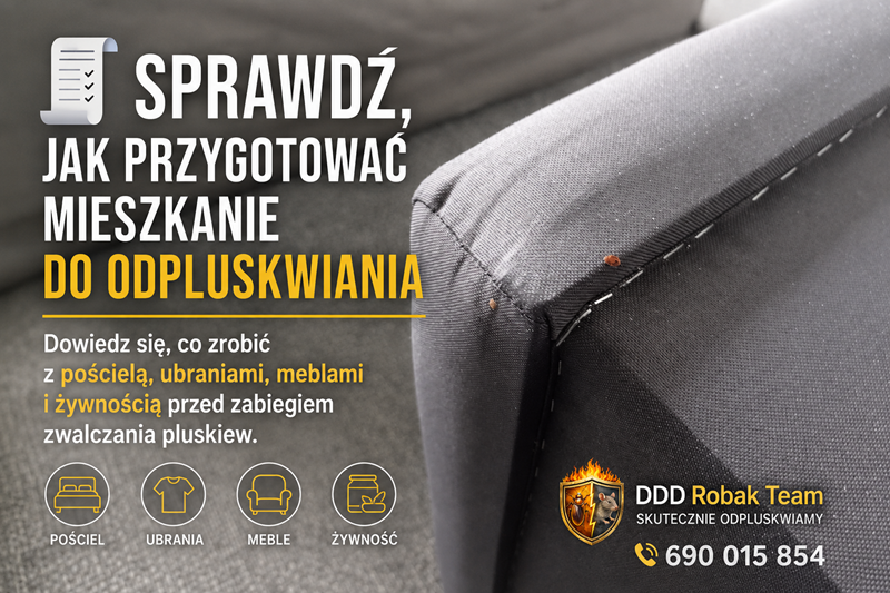 Jak przygotować mieszkanie do odpluskwiania
