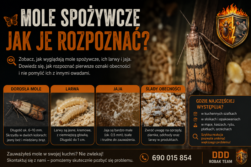 Jak wyglądają mole spożywcze