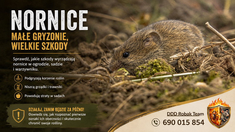 Jakie szkody wyrządzają nornice