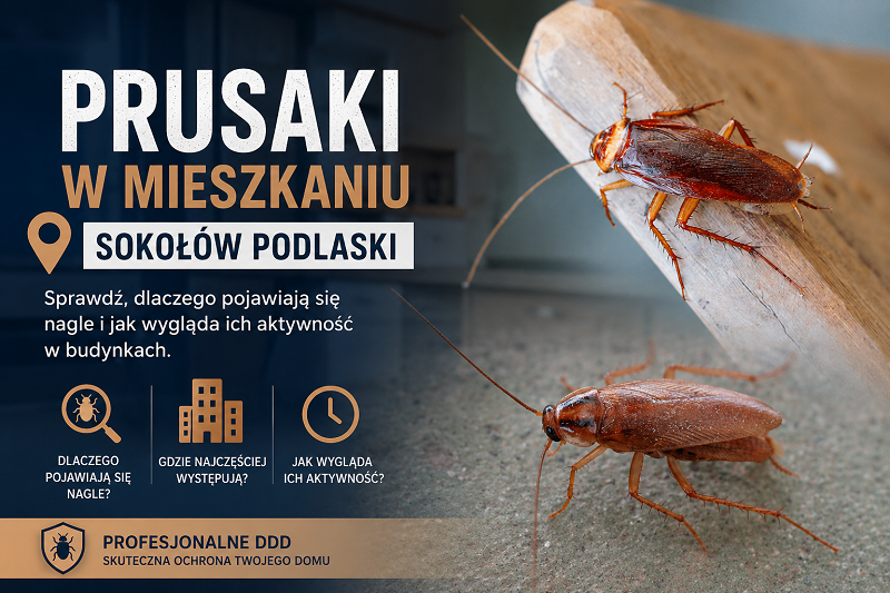 Prusaki w mieszkaniu Sokołów Podlaski