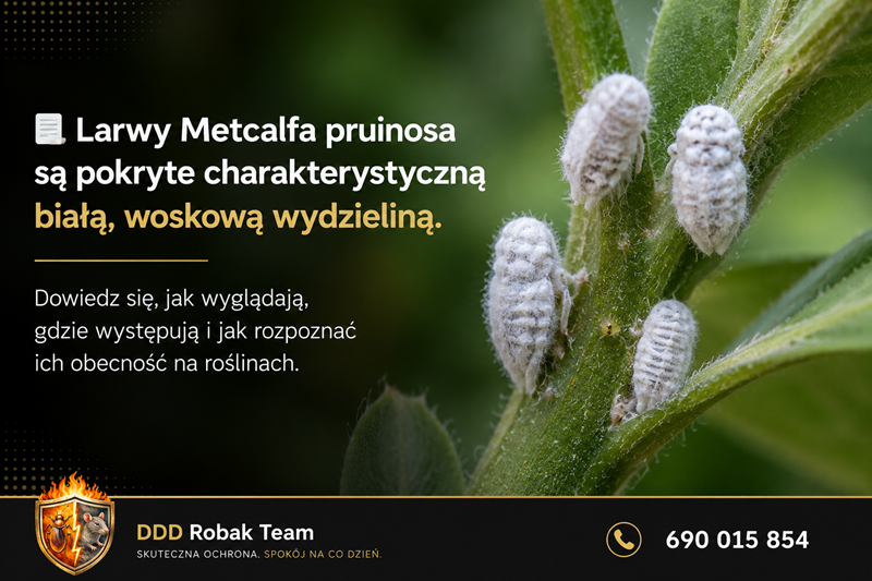 Larwy Metcalfa pruinosa